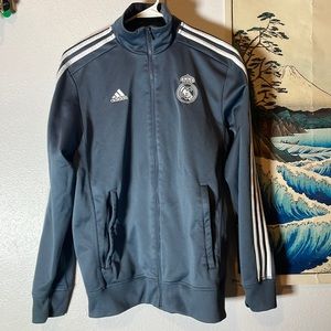 Adidas Mens Small Real Madrid Zip-Up Sweater
